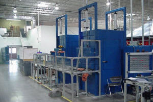Noise enclosure for product test cell.
